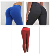 Plaid Leggings Fitness Yoga Pants Women's Seamless High Waist Leggings Breathable Gym Artsadd