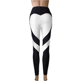 Butt-lifting Heart-patterned Patchwork Leggings With Excellent Stretch BadAssWear.fi