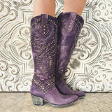 Rivet Female Boots With Chunky Heels BadAssWear.fi