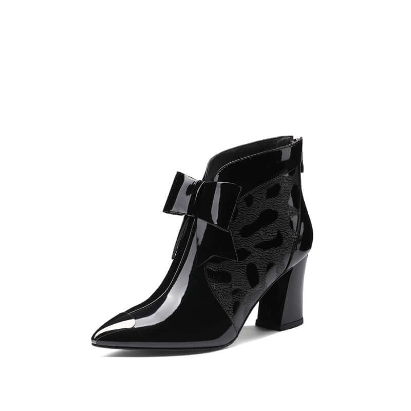 Pointed chunky heel boots BadAssWear.fi