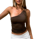 One-shoulder Knitted Vest BadAssWear.fi