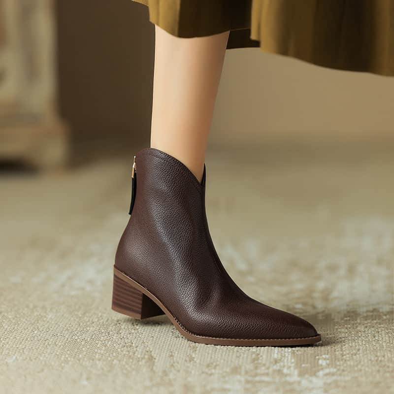 Simple Solid Color And Nude Ankle Boots For Women BadAssWear.fi