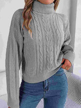 Women’s Cable-Knit Turtleneck Sweater BadAssWear.fi