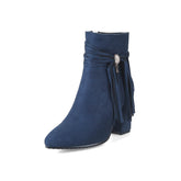Low heel suede ankle boots women England BadAssWear.fi