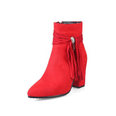 Low heel suede ankle boots women England BadAssWear.fi