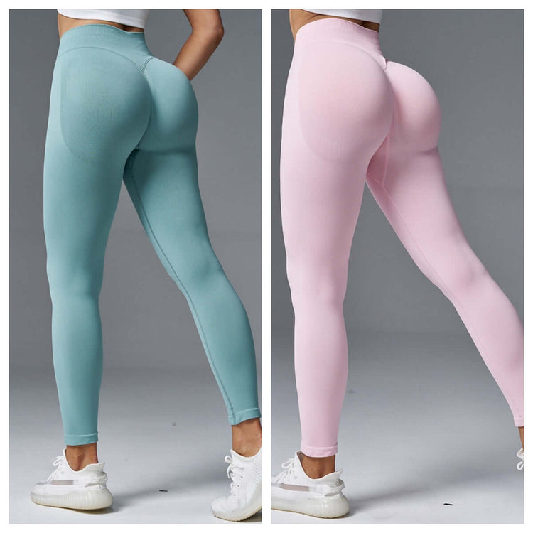 Peach Hip Tight Mid Waist Yoga Pants Hip Lifting Running Fitness BadAssWear.fi