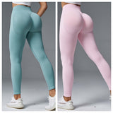Peach Hip Tight Mid Waist Yoga Pants Hip Lifting Running Fitness BadAssWear.fi