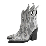 Women's Fashionable Totem Embroidered Ankle Boots BadAssWear.fi