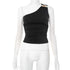 One-shoulder Knitted Vest BadAssWear.fi
