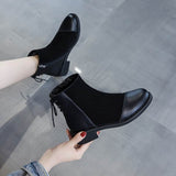 Soft Leather Soft Bottom Stitching Martin Boots For Women BadAssWear.fi