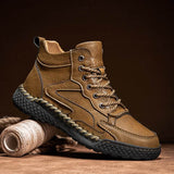 Winter Plush Insulated High Top Leather Shoes BadAssWear.fi