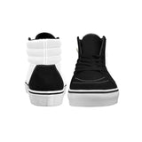 Męskie wysokie buty do skateboardingu, czarno-białe