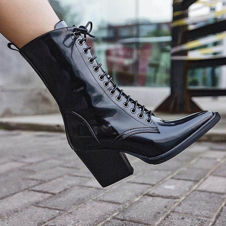 Ladies pointed toe lace high heels BadAssWear.fi