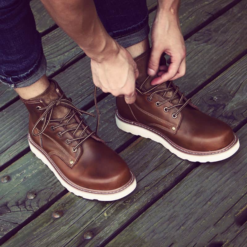 Cowhide Leather Martin Boots Men&