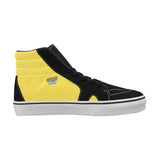 Herre High Top Skateboarding Sko Sort & Gul
