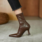 High Heel Stretch Pointed Ankle Boots Women BadAssWear.fi