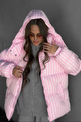 The Statement Stripe Puffer For Women badasswear