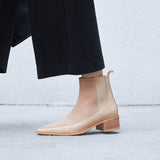 Frosted Martin Boots With Mid-heel Ankle Boots BadAssWear.fi
