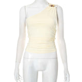 One-shoulder Knitted Vest BadAssWear.fi
