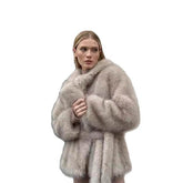 Polo Collar Plush Loose Environmental Protection Coat BadAssWear.fi