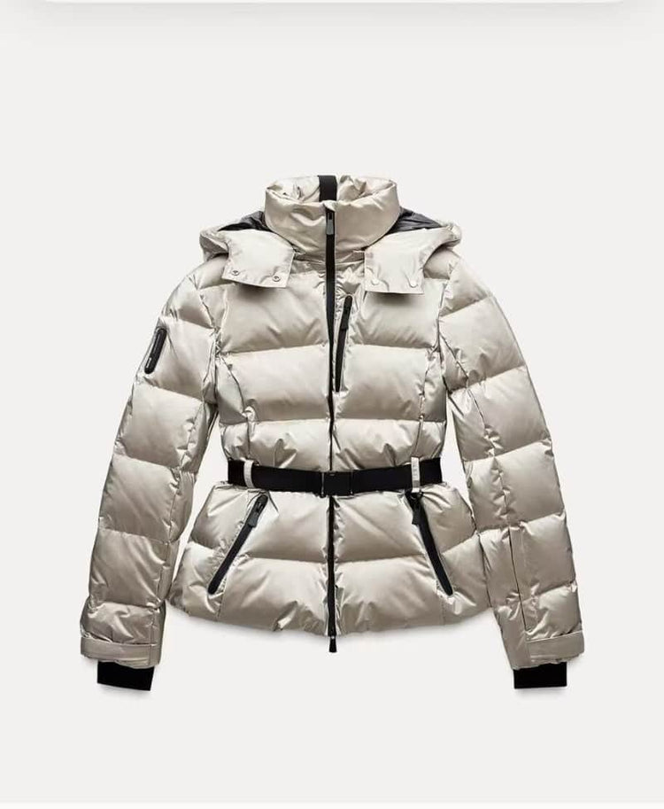 Ski Suit With Belt Stand-up Collar Warm Cotton Jacket BadAssWear.fi