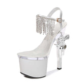 Muffin Sandals Super High Heels Transparent High Heels null