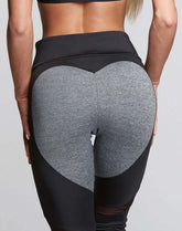 Heart Push Up Leggings Workout Artsadd