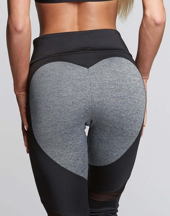 Heart Push Up Leggings Workout Artsadd