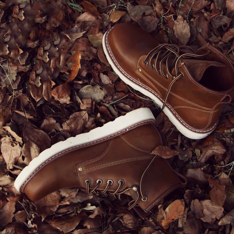 Cowhide Leather Martin Boots Men&