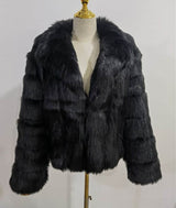 Coat Imitation Fox Fur Women's Clothing BadAssWear.fi