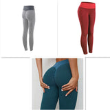Plaid Leggings Fitness Yoga Pants Women's Seamless High Waist Leggings Breathable Gym Artsadd