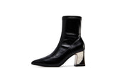 Mid-tube Boots High Heels Autumn And Winter Thick With Fashion Martin Boots Women BadAssWear.fi