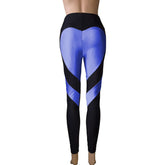 Butt-lifting Heart-patterned Patchwork Leggings With Excellent Stretch BadAssWear.fi