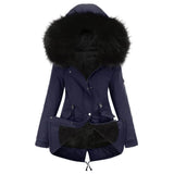 Parka Cotton-padded Coat Mid-length Hooded BadAssWear.fi