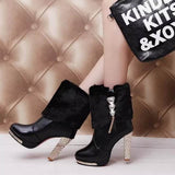 Ankle Boots High Heel Chunky Heel Women BadAssWear.fi