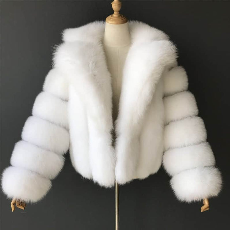 Coat Imitation Fox Fur Women&