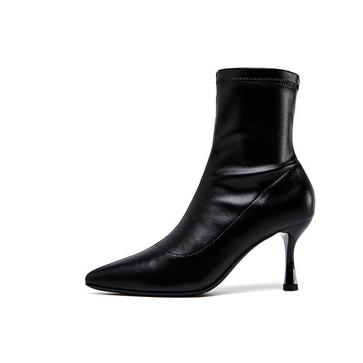 Mid-tube Boots High Heels Autumn And Winter Thick With Fashion Martin Boots Women BadAssWear.fi