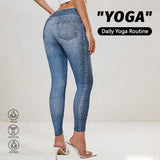 Retro High Elastic Tights Hip Lifting Yoga Trousers BadAssWear.fi