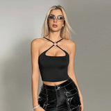 American Sexy Style Sleeveless Vest Autumn And Winter Slim-fitting Crop Top Artsadd