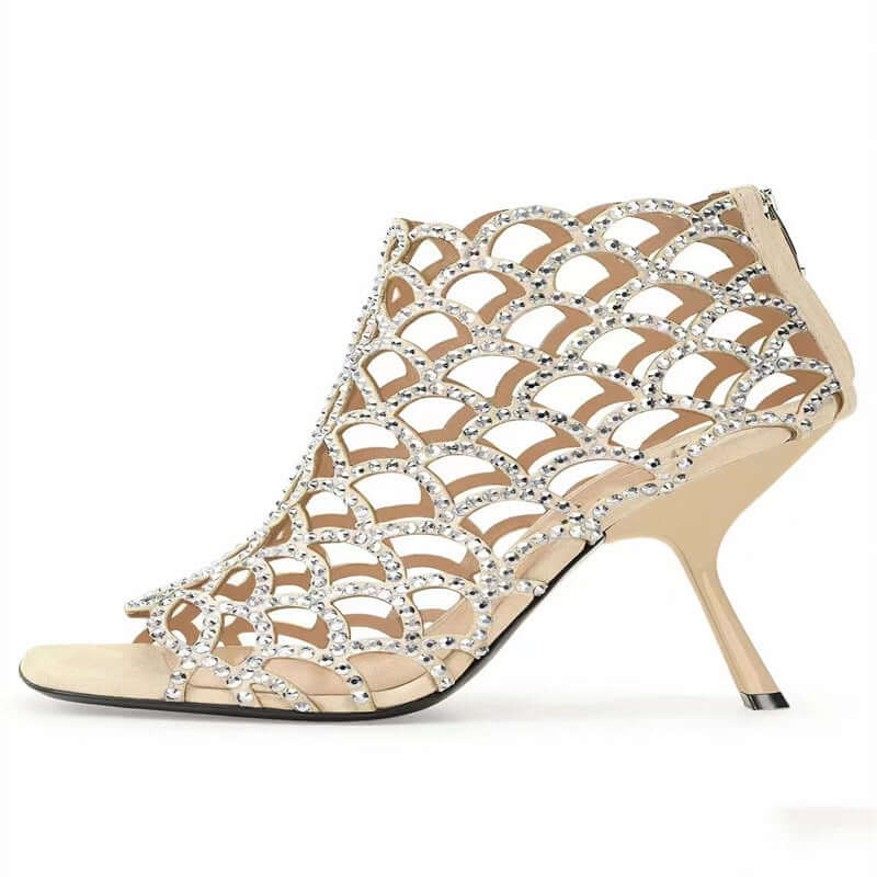 Glimmering Gala Rhinestone Mesh Stiletto Heels