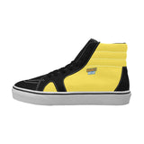 Herre High Top Skateboarding Sko Sort & Gul