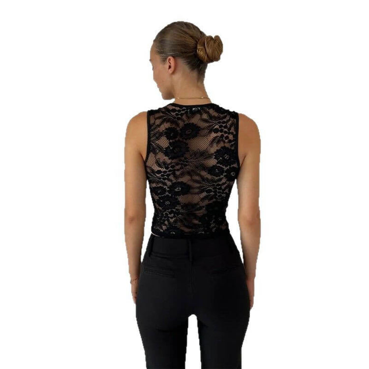 Sexy Suspenders Backless Lace Vest Top BadAssWear.fi