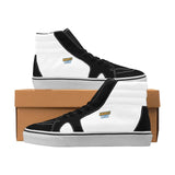Męskie wysokie buty do skateboardingu, czarno-białe