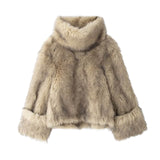 Women's Artificial Fur Fashion Baggy Coat BadAssWear.fi