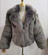 Coat Imitation Fox Fur Women's Clothing BadAssWear.fi