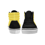 Herre High Top Skateboarding Sko Sort & Gul