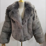 Coat Imitation Fox Fur Women's Clothing BadAssWear.fi