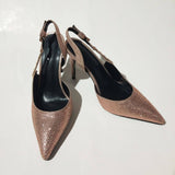 Women's Rhinestone Pointed Toe Strap Decorative High Heels BadAssWear.fi