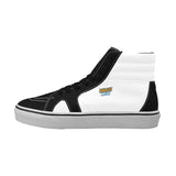 Męskie wysokie buty do skateboardingu, czarno-białe