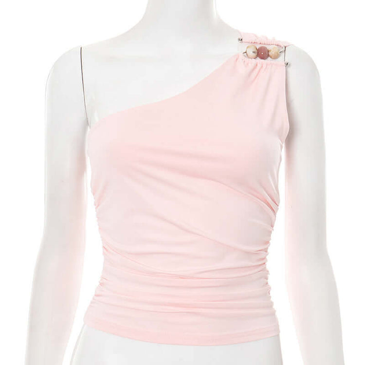 One-shoulder Knitted Vest BadAssWear.fi